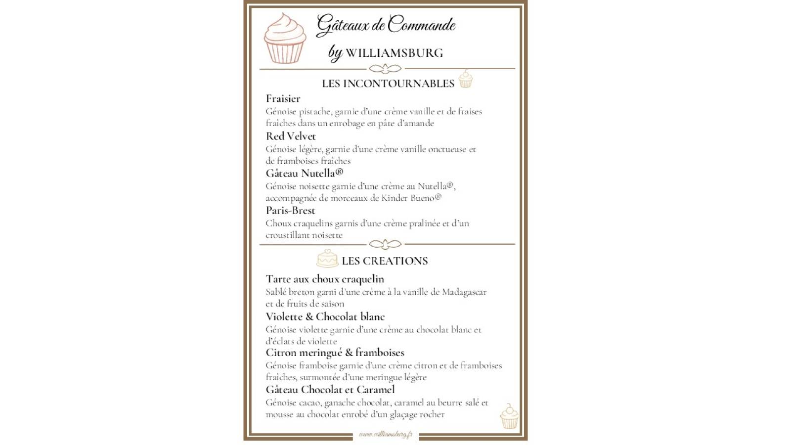 Gâteaux de commande