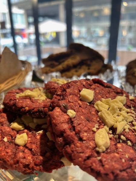 Cookie framboise et chocolat blanc