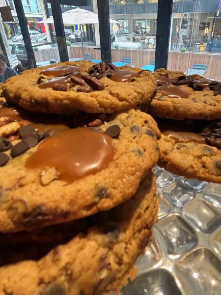 Cookie caramel et noix de pécan